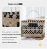 Peach Bud Wedding Basket: Handheld Knitted Gift Bag – Perfect for Bridesmaid or Bestie Favors