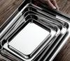 Baking tray With Wire Rack 304 Stainless Steel cake Baking BBQ Pan Tray plate Oven brownie Rack Cooking Roasting Grilling Tool