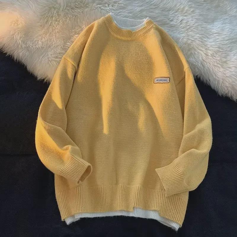 Men's Trendy Loose Knit Sweater - Korean and Japanese Winter Style