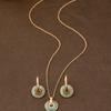 Retro Painted Daisy Pattern Sense Fashion Simple Personality Necklace Earrings Light Luxury Jewelry Set