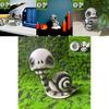 Cute Cartoon Skull Snail Sculpture Halloween Decoration Made Of Durable Resin Material