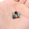 Kolczyk ze stali nierdzewnej z gwintowaną okrągłą kulką - Tytanowa nakrętka, 1,2/1,6 mm