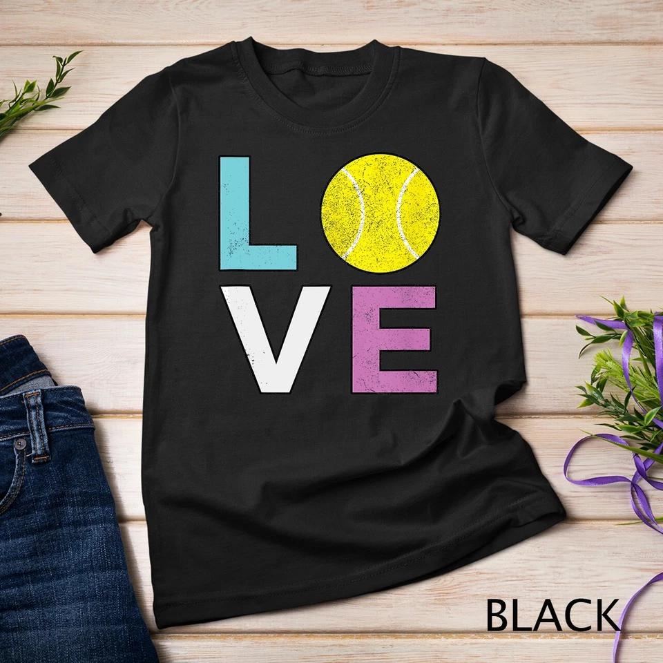 Retro I Love Tennis Unisex T-shirt 1 S