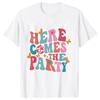 Groovy Retro Bachelorette Party TShirts Here Come The Bride Shirt Bridal Shower Wedding Tees Team Bride Single Farewell Gift