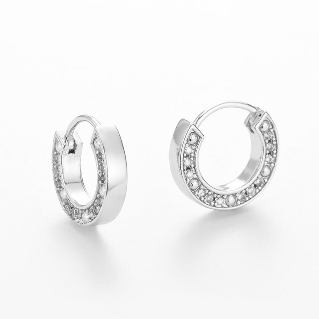 Trendy European and American Zirconia Earrings: Simple, Fashionable Ear Studs with Niche Design