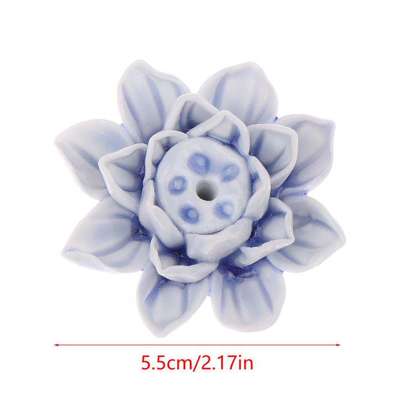 Ceramic Incense Burner Lotus Incense Stick Holder Ceramics Nasturtium Sandalwood Incense Burner For Home Office Decoration