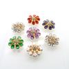 33 * 33MM2Pcs/Lot Floral Diamond Button Fashion DIY Shirt Sweater Suit Versatile Alloy Clothing Buckle Accessories