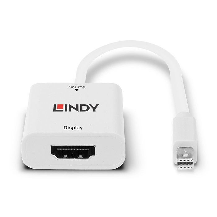 Adaptateur Vidéo - Lindy - Mini-DisplayPort Vers HDMI - 4K 60Hz - HDCP - Noir