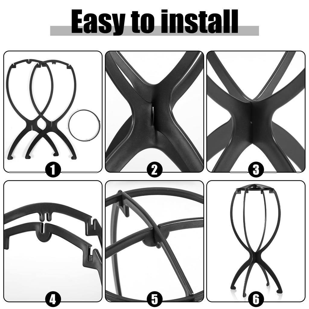 1/2/3 buc pliabil perucă suport plastic portabil pălărie display stand reglabil durabil frizerie modă model suport acasă salon utilizare