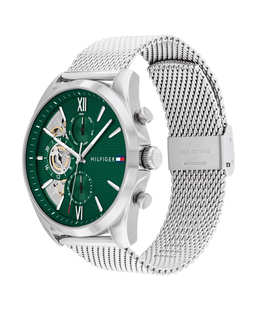 [Tommy Hilfiger][Authentic] Men's Watch, Green Dial, Stainless Steel Band, 1710647