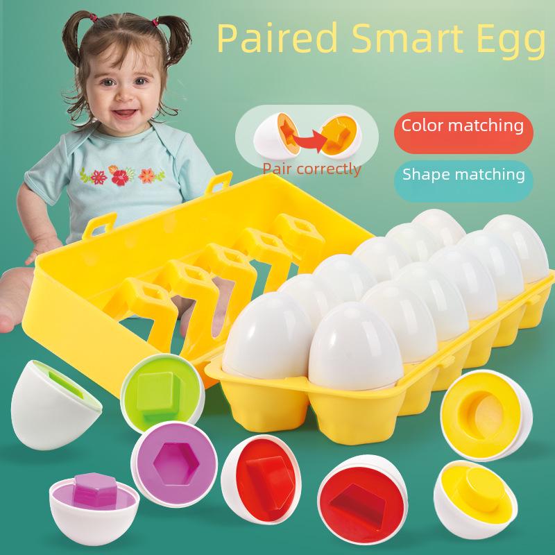 Detachable Educational Smart Eggs: Early Learning Toy for Kids with Color Recognition and Shape Matching