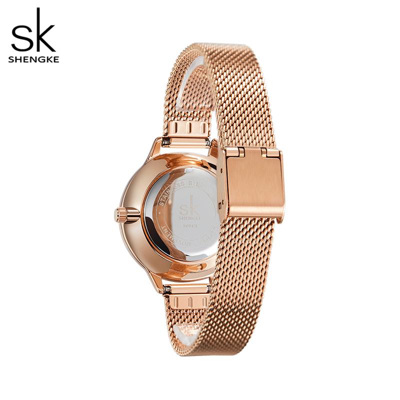 SK Classic Ladies Mesh Stainless Steel Band Metal Wristwatches Hot Selling Products to USA China Factory Free Box