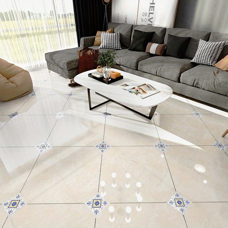 36PCS Bohemian Pattern Tile Diagonal Line Sticker, Self-adhesive Waterproof Living Room Dining Room Kitchen And Bathroom Floor Sticker
