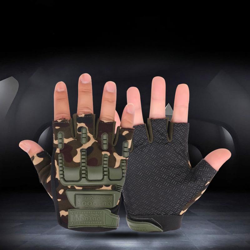 Neue Fahrradhandschuhe Outdoor-Sportfeld Bergsteigen Anti-Rutsch Herren Militärfans Schutztraining Halbfinger Taktische Handschuhe