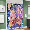 Popular Anime Cute L-Lucky Stars Polyester Shower Curtain Waterproof Rust Resistant Grommet Easy Care Wipe Clean Durable