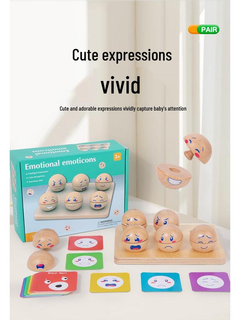 Child's Emotional Expression & Color Recognition Game for Ages 3+: Educational Teaching Aid