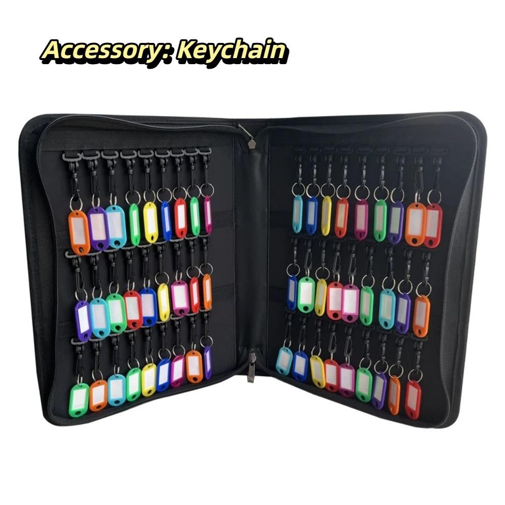 Waterproof Material Portable Key Storage Box Smooth Zipper Design Key Storage Pouch Office Use