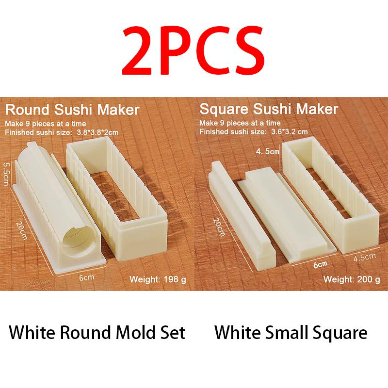 Make Sushi Machine Cutter Sushi Maker Kimbap Sushi Rolls Mold Round Square Heart-shaped Onigiri Molds Rice Balls