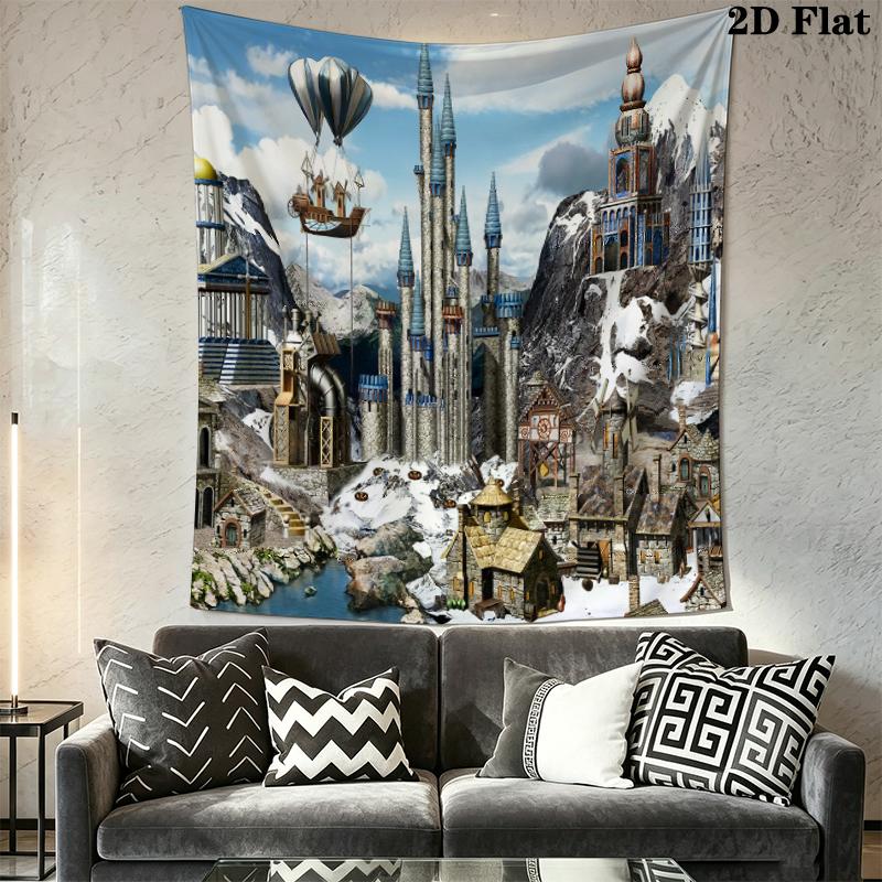 HoMM Game Wall Tapestry Aesthetic Wall Hanging Printed Fabric Blanket Decorative Tapestries for Bedroom Living Room Home Decor