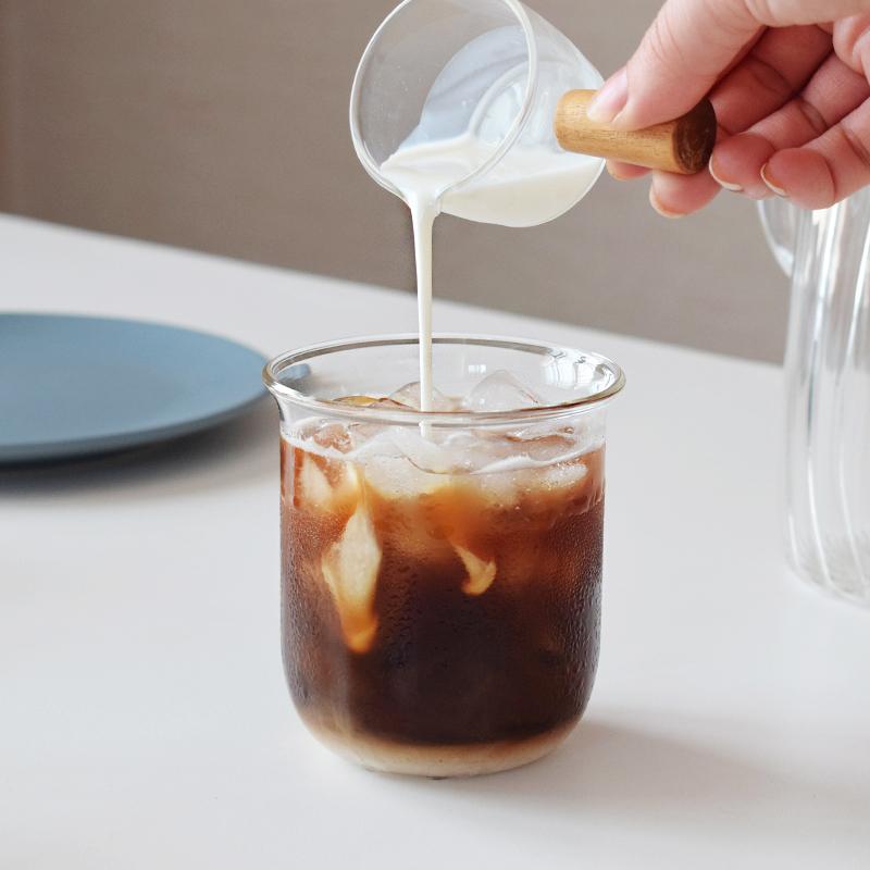 Ins Style Glass Cup 310ML 10.5OZ Heat-resistant Thickened Drinkware Transparent Tea Juice Milk Coffee Mug Home Water Glasses Mug