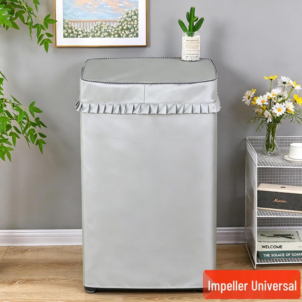 Little Swan Black Top-Loading Washing Machine Cover - Waterproof & Sunscreen, Fully Automatic, New Model