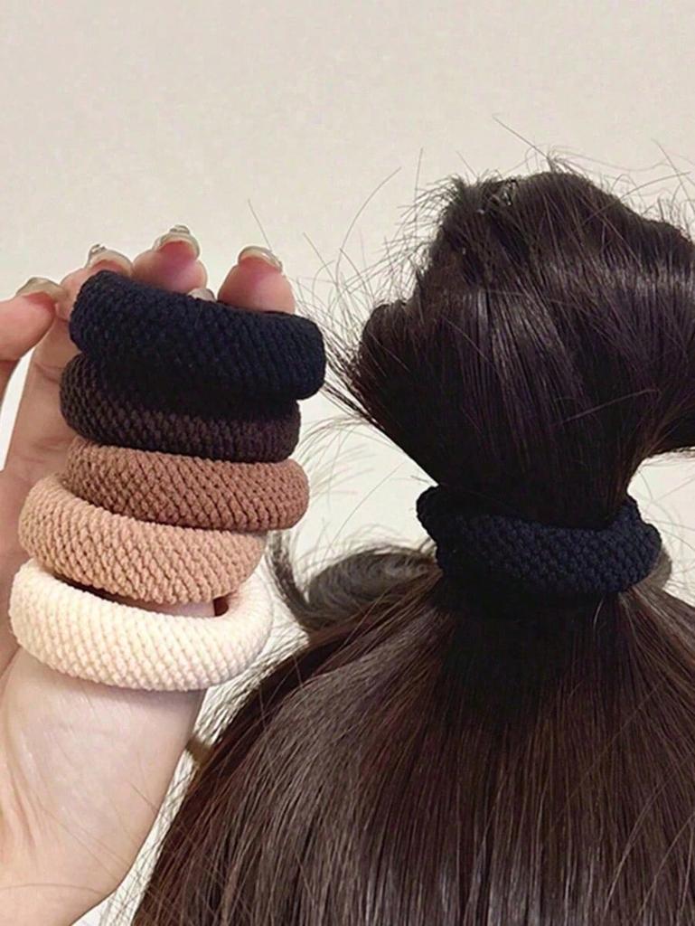 Mix Color High Elasticity Thickened Versatile Simple Scrunchies, Hair-Friendly Hair Tiesponytail Holdershair ElasticsHair Rope