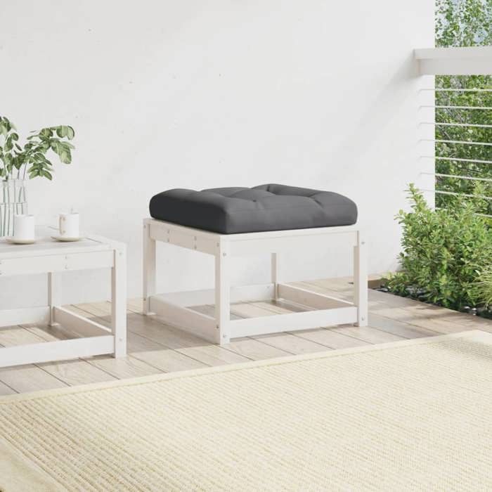 VidaXL Garden Footrest with Cushions, Pallet Pouf, Terrace Coffee Table, Modular Living Room Furniture for Balcony, 844700