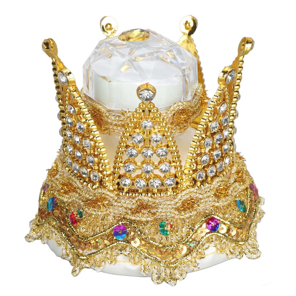 Crown Ring Box Luxurious Romantic Engagement Ring Box Portable Compact Wedding Ring Case Multipurpose Jewellry Display