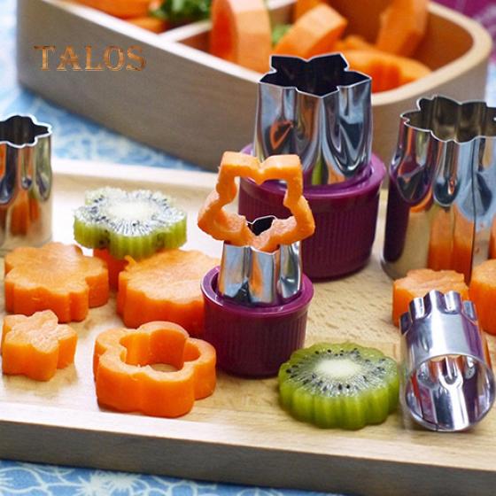 8Pcs  Flower Shape Vegetable Fruit Cake Biscuit Cookie Cutter Mold Slicer Kitchen Accessories