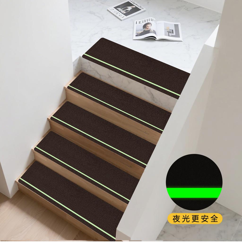 70x20cm Luminous Anti-Slip Stair Treads Rug Self-Adhesive Non-Slip Stair Carpet Silent Step Mats Staircase Protector Home Decor