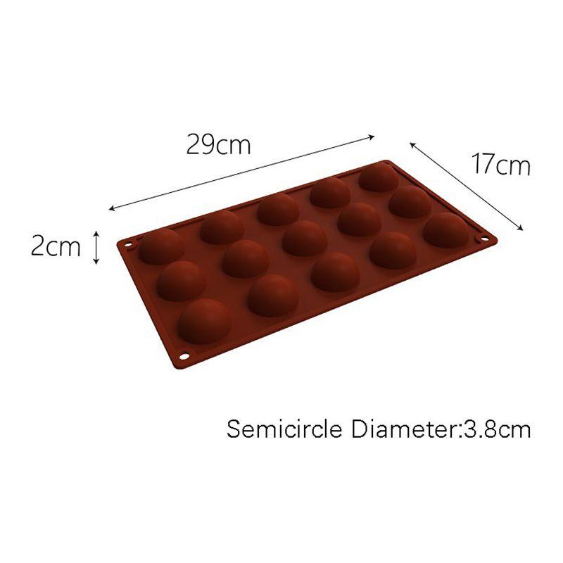 561524holes 3d Half Ball Semicircle Silicone Chocolate Mold Cake Mold Baking