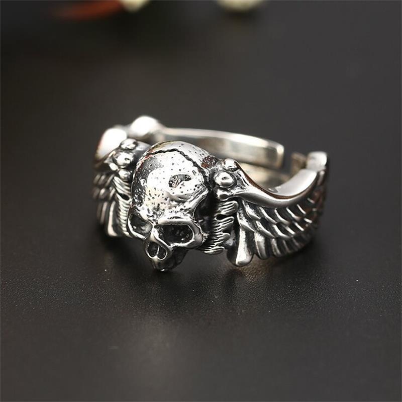Men Women Retro Skull Skeleton Cuff Finger Rings Punk Fashion New Jewelry Lovers Gift Party Rock Anillos Mujer