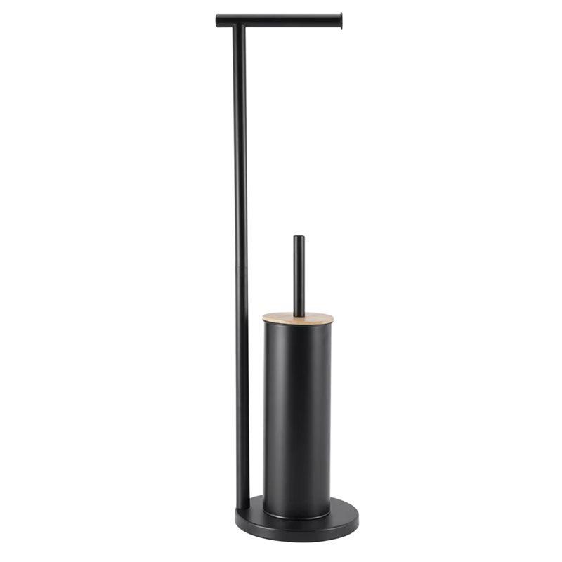 

Fresh Toilet Paper Shelf Standing Tissue Holder-Minimalist Design, 2-In-1 Brush And Roll Paper Rack For Bathroom Space