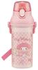 Skater Water Direct Dishwasher Made In Sanrio My Melody Big Children's Bottle, 480ml, Drinking, Plastic, One-Touch Operation, Safe, Japan, Ribbon,