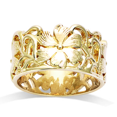 Pozlátený prsteň Kleopatra (flóry) - 10 mm