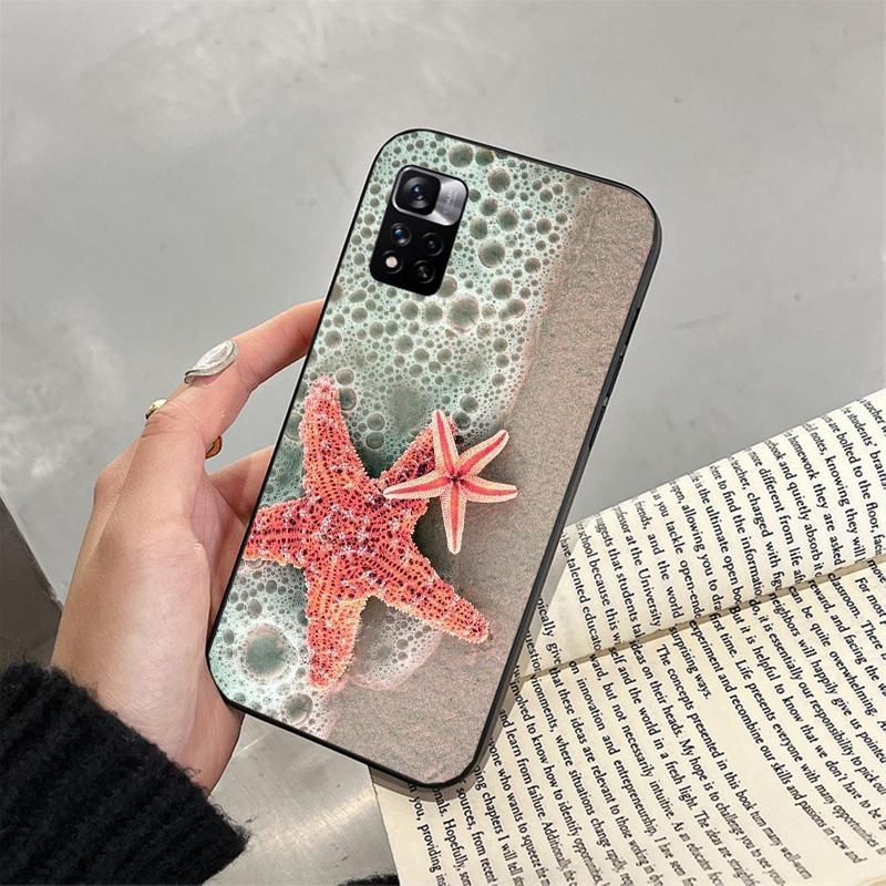 Phone Case For Xiaomi Poco C71 15T 14T Pro Redmi note 15 14 14 13 Pro Redmi A5 15C 13C Starfish Shell blue Ocean