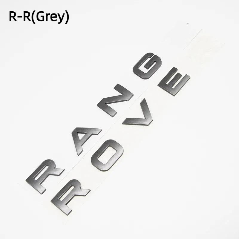 

Логотип ABS Буквы Range Rover Эмблема Буква Наклейка на капот передний значок на крышку багажника задний для Land R L322 L320 L494 L405 RANGE ROVER(Grey)