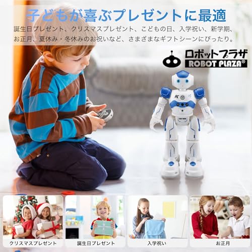 ROBOT PLAZA Robot Toy for Elementary School Kids, Moving, Birthday Gift for Boys and Girls, Educational Toy (Blue)