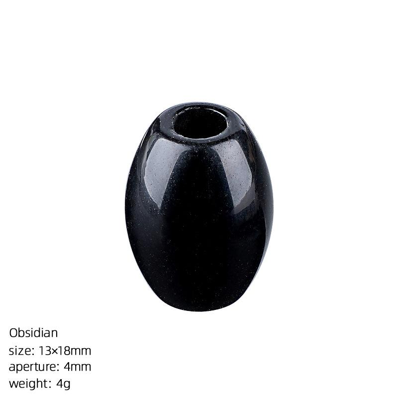 1pc 13x18mm Large Hole Rice Beads Natural Stone Loose Beads Charm Women/Men Jewelry DIY Necklace Keychain Bag Accessory