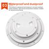 Accessoires de bateau Trappe de bateau 4" 6" 8" ABS Ronde Antidérapante Trappe d'inspection avec Couvercle Amovible pour Bateau Marin Yacht Noir/Blanc