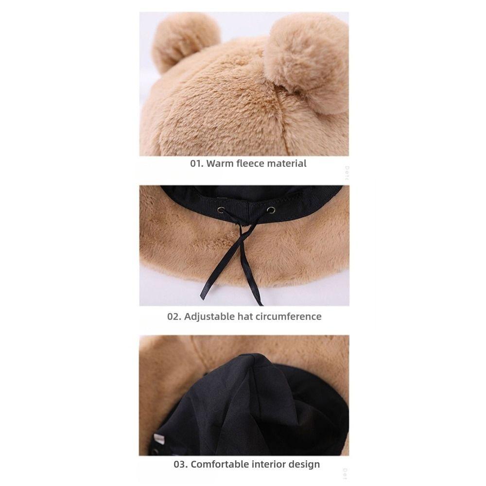 Thick Women's Fisherman Hat Warm Basin Hat Fashion Fur Bucket Hat Clothing Accessories