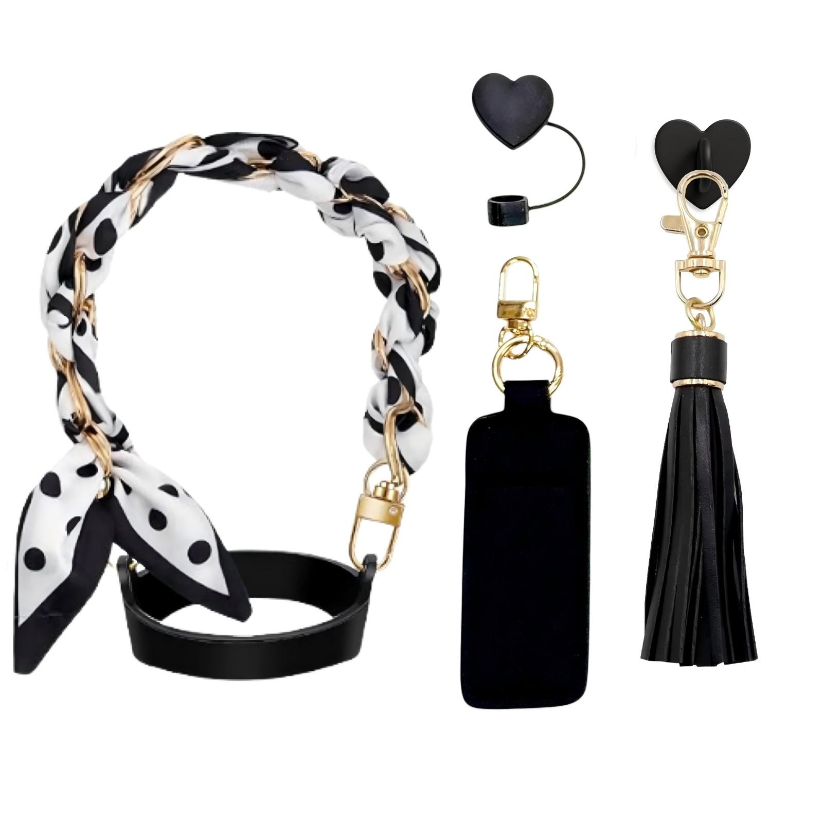 

Cup Decoration Hat Cup Cover Cup Chain Colorful Flower Key Pendant Plush Ball Pendant One Size