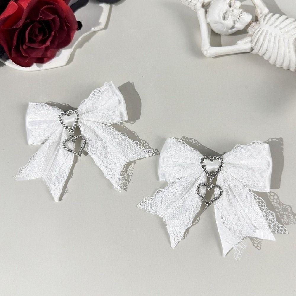 Sweet Hairpin Versatile Women's Barrettes Fashion Lace Bow Hair Clip  Hair Accessories