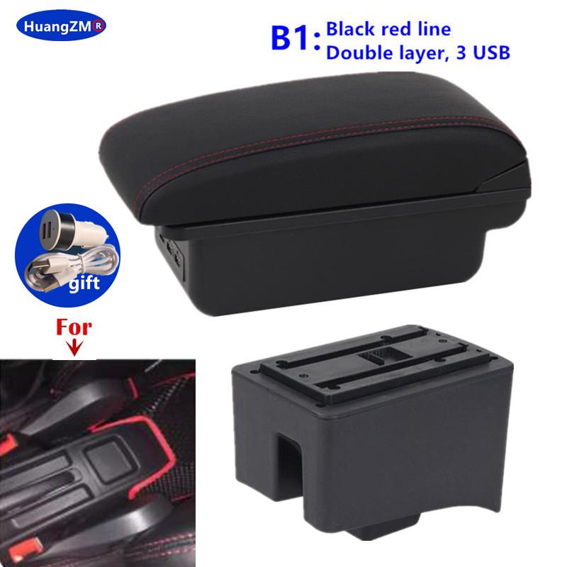 For Volkswagen Polo Armrest Box For Volkswagen VW Vento Polo V 2009-2020 Car Armrest box Storage box Retrofit Car Accessories