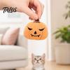 Plush Cat Toys Durable Halloween Pumpkin Catnip Toy for Cats, Bat Ghost Spider Kicker with Long Lasting Bell, Chewing Play Kittens, Stress Relief