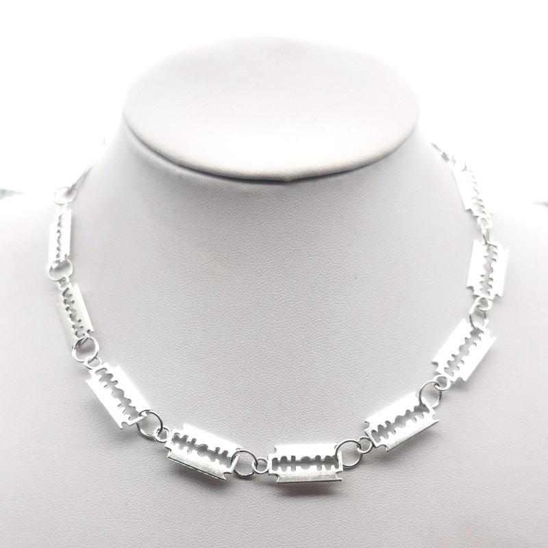 Barbershop Collar Blade Styling Fashion Punk Hip Hop Style Necklace Pendant Women'S