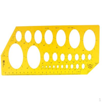 Plastic Oval Template Bookmark Ruler Drawing Stencil Kids Craft Tool