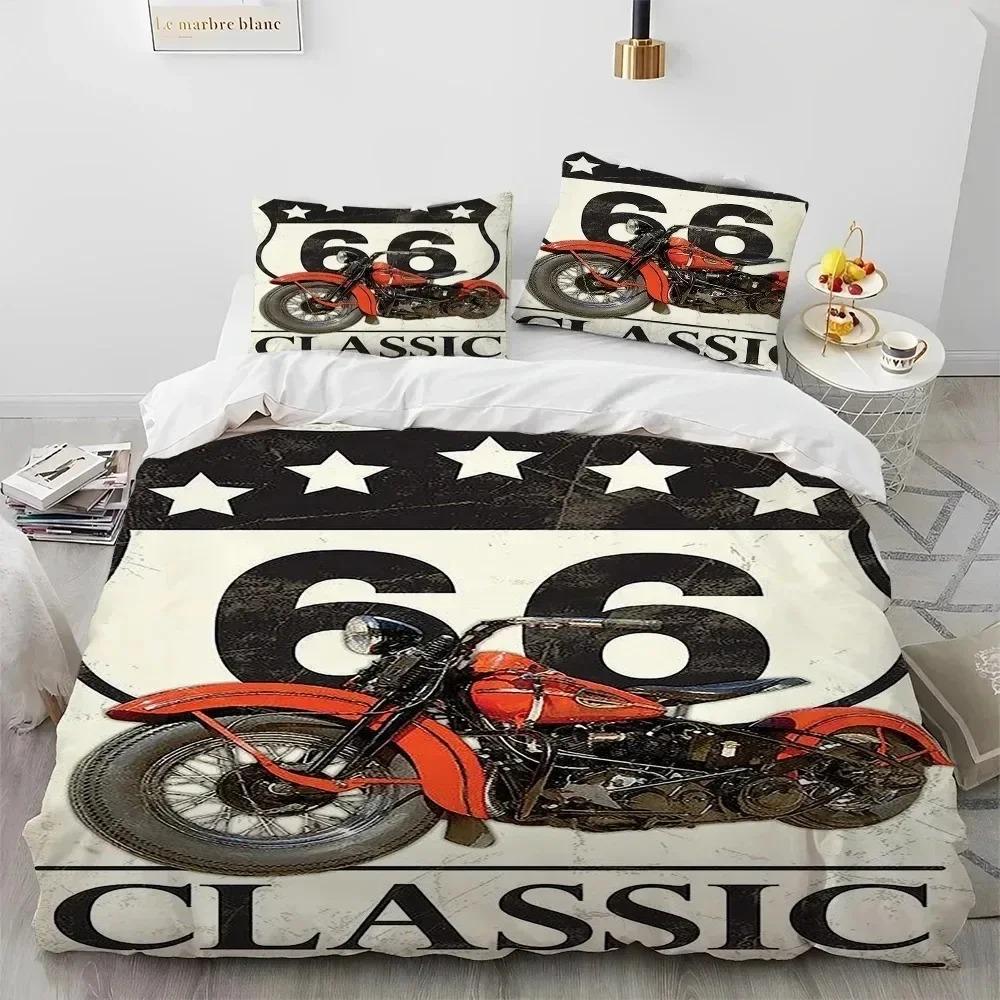 3D Print Historic Route 6 Mother Road Beding Set Bedrom Soft Modern Bedspreads Comefortable Soft with Soft Fabric Duvet Cover Quilt Pilowcase