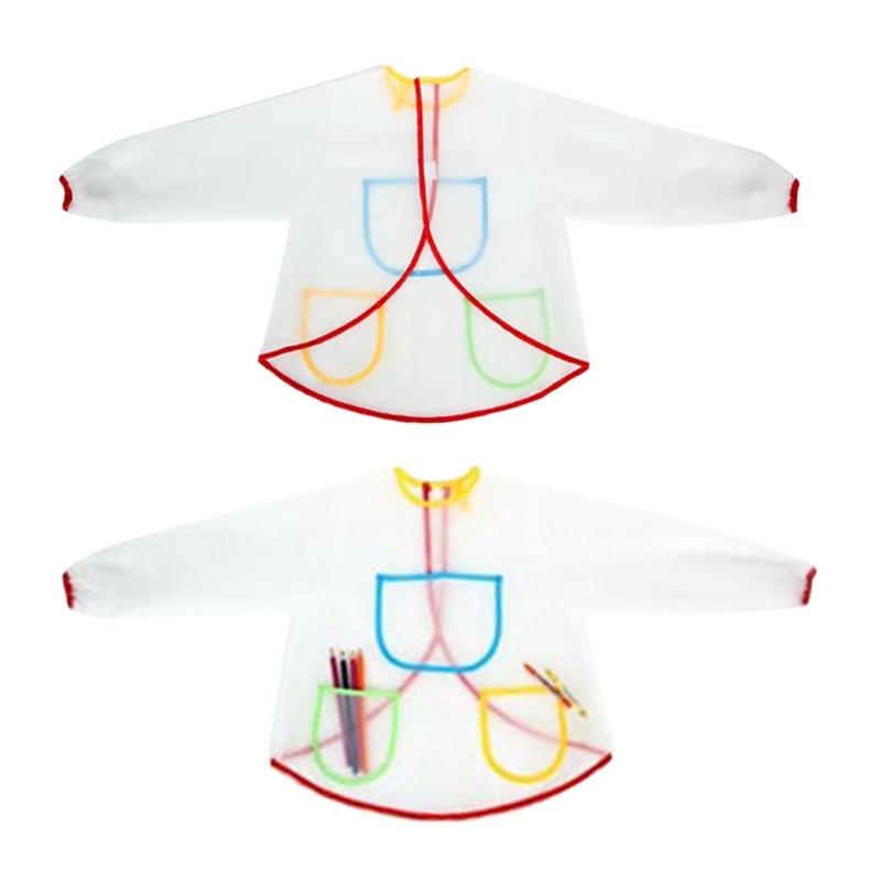 New Waterproof Anti-Wear Apron Painting Drawing Coat for Children Costume Crafts DIY Paint Antifouling Ap