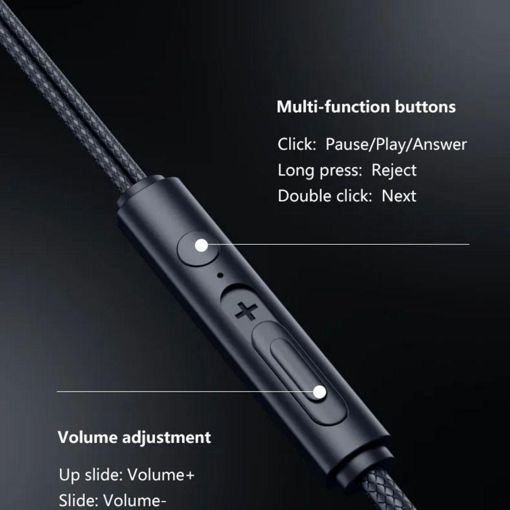 With Mic 3.5mm Wired Headphones Hifi L Jack Magnetic Suction Headset Gaming Wire Earphone  Phone